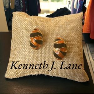 Kenneth J. Lane Tiger Stripe Earrings